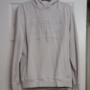 Abercrombie & Fitch Men's Cream Hoodie